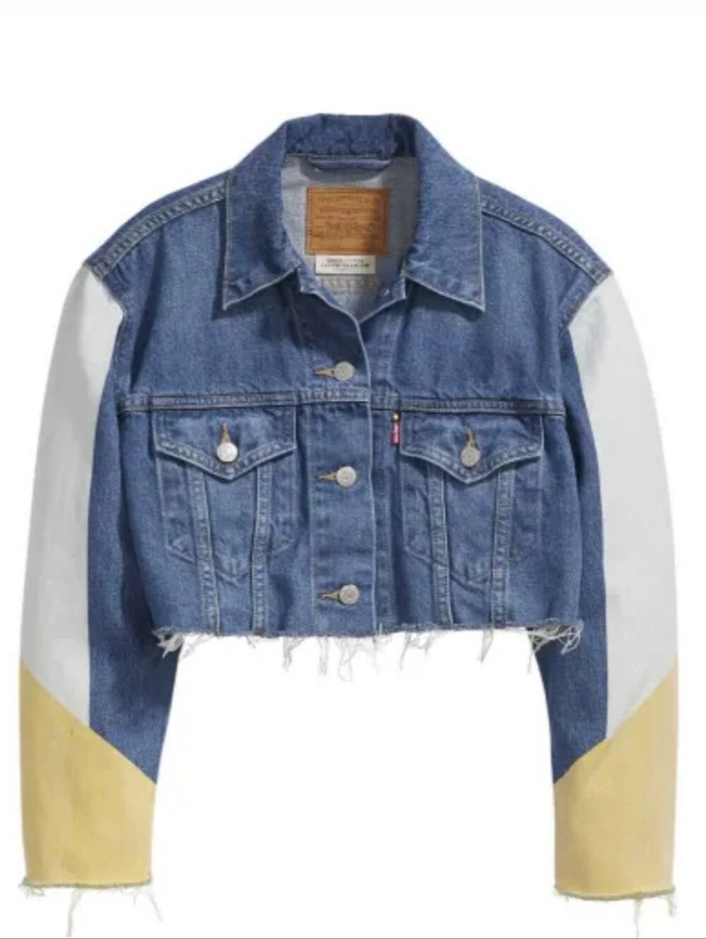 Levi's Blue Denim Cropped Jacket S